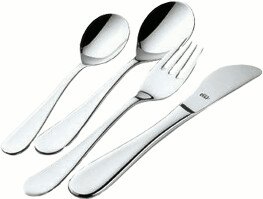 سرویس قاشق چنگال و کارد کودک 4 پارچه زولینگ آلمان مدل ZWILLING Filou | طراحی براق و ایمن برای کودکان